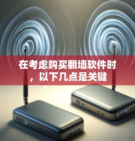 在考虑购买翻墙软件时,以下几点是关键 在考虑购买翻墙软件时,以下几点是关键