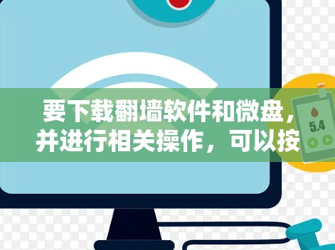 要下载翻墙软件和微盘，并进行相关操作，可以按照以下步骤进行