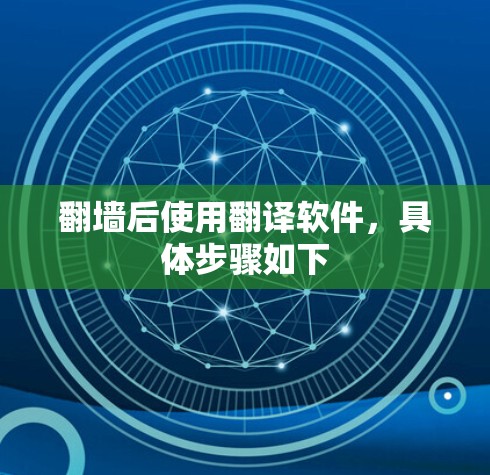 翻墙后使用翻译软件，具体步骤如下