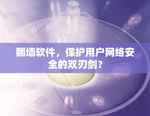 翻墙软件，保护用户网络安全的双刃剑？
