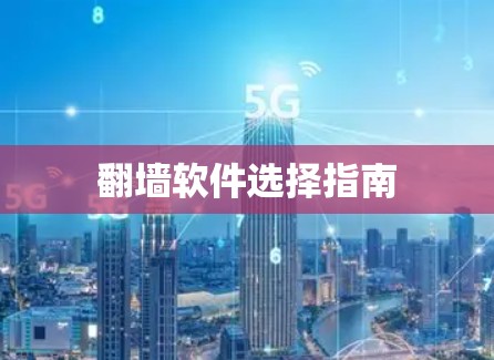 翻墙软件选择指南 翻墙软件选择指南