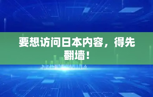 要想访问日本内容,得先翻墙! 要想访问日本内容,得先翻墙!