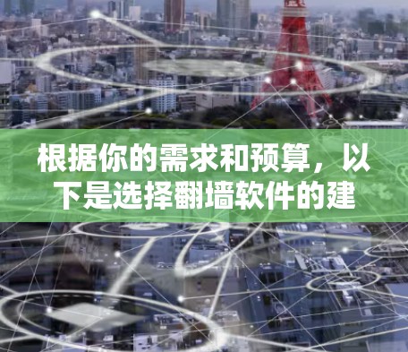 根据你的需求和预算，以下是选择翻墙软件的建议