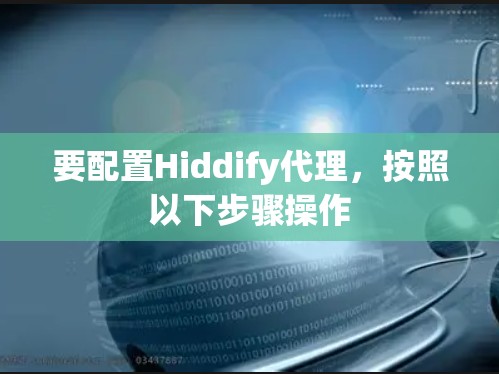 要配置Hiddify代理，按照以下步骤操作